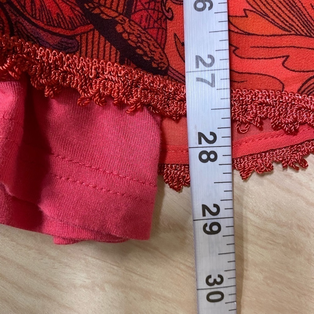 Soft Surroundings Red Printed Double Layer Blouse… - image 6